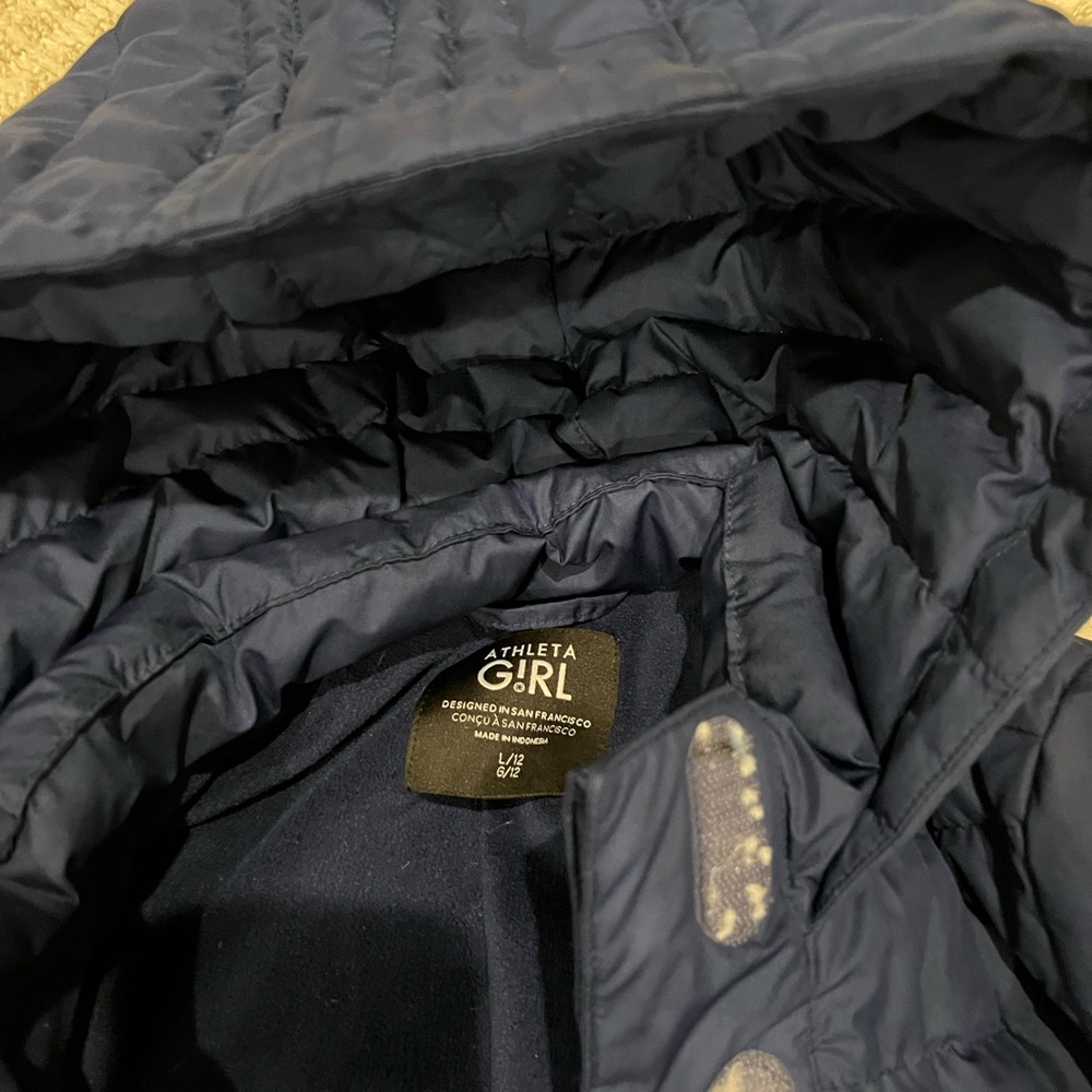Athleta Girl navy winter coat Size Large / 12